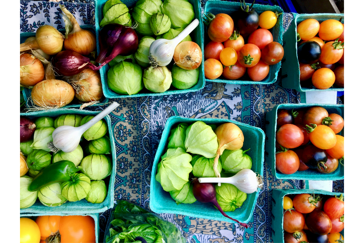 Fruits and vegetables stored in separate containers to Keep produce fresh longer