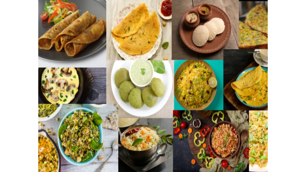 A visual breakdown of the benefits of a healthy Indian breakfast.