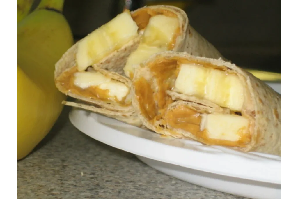 Time-saving peanut Butter banana wrap