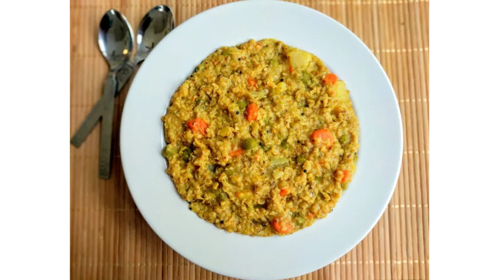 fiber-rich one-pot meal, a wholesome healthy Indian breakfast packed with vegetables.