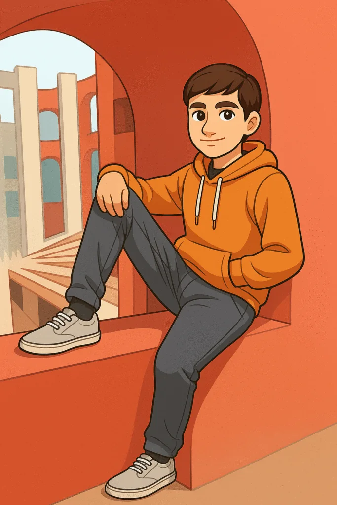 Cartoon-style illustration of the CookoraBlog creator, representing the face behind the cooking solutions blog.