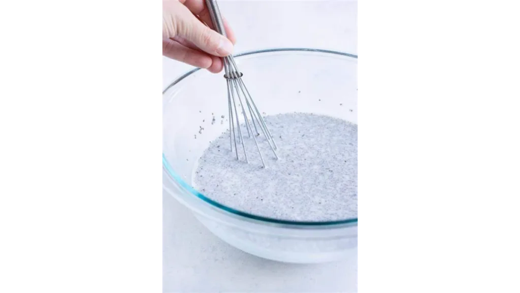 Mixing the base of Chia Seed Pudding