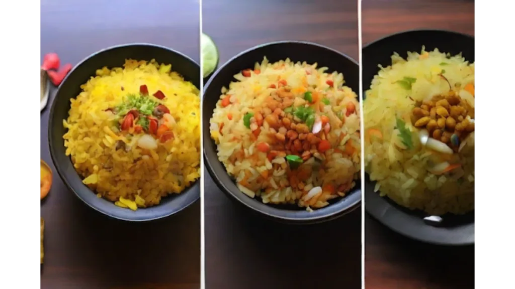 Variations of poha recipe